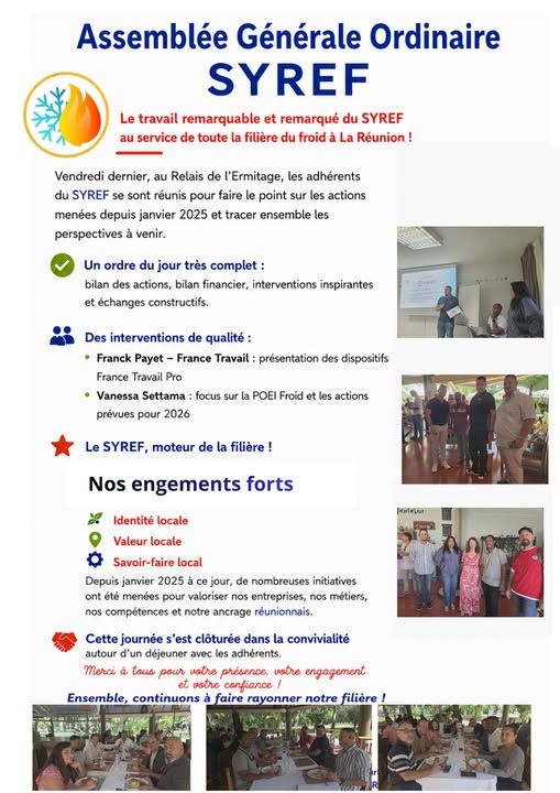 Assemblée générale ordinaire du SYREF 2026